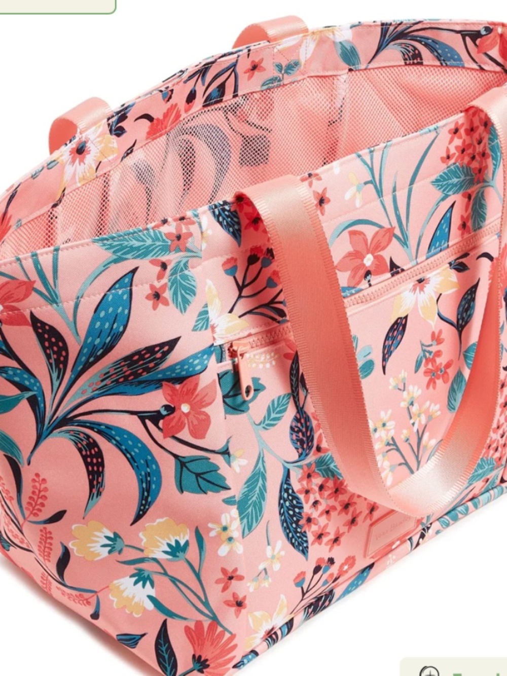 NWT Vera Bradley Paradise Coral Family Beach Tote Bag SUMMER